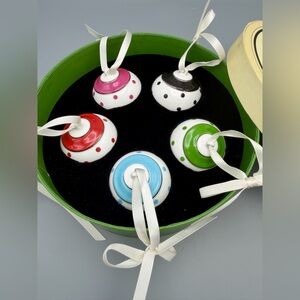 Kate Spade Larabee Road Polka Dot Ornament Set of 5 – Lenox – Box